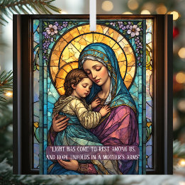 Heavenly Madonna & Child Catholic Christmas Quote