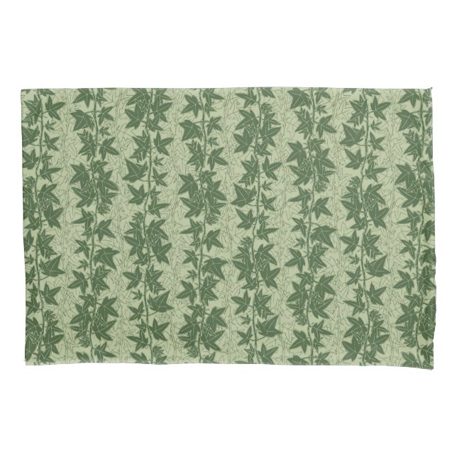 Hedera Ivy Vines - padrão D_L verde botânico. (Frente)