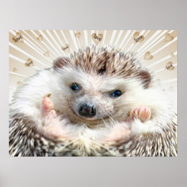 Hedgehog Love Poster