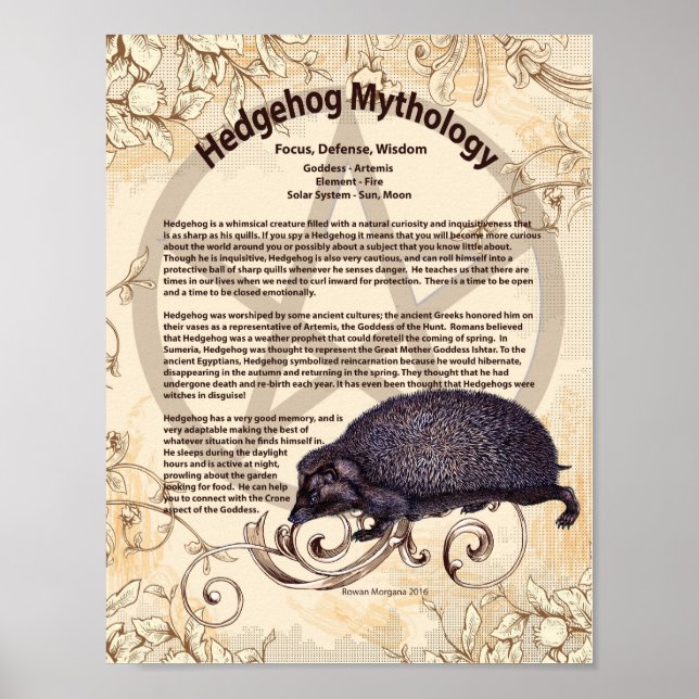 HEDGEHOG MYTHOLOGY POSTER (Frente)