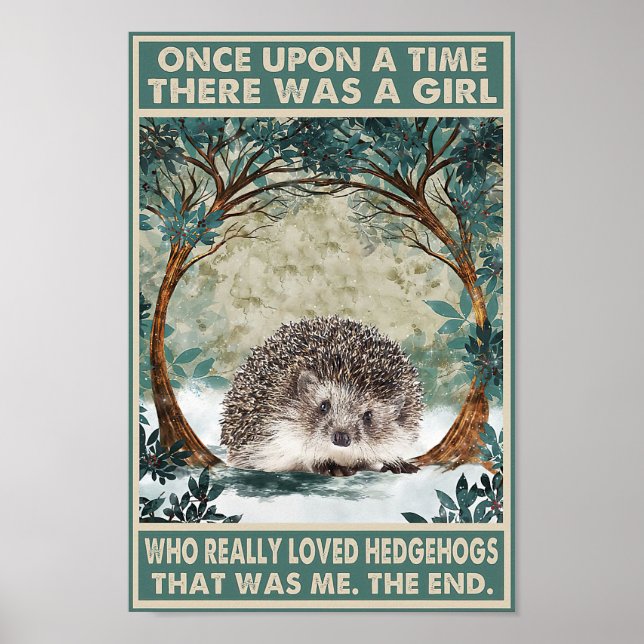 Hedgehog Poster Uma Vez Em Uma Impressão de Hora (Frente)