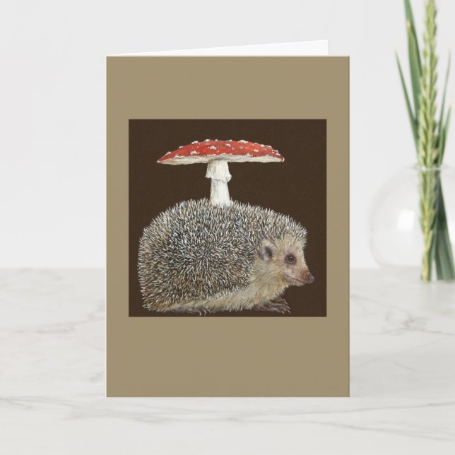 Hedgehog Umbrella #3 cartão de saudação (Frente)