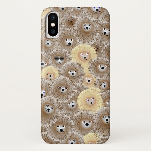Hedgehogs Apple iPhone X, mal há Capa de telefone (Verso)