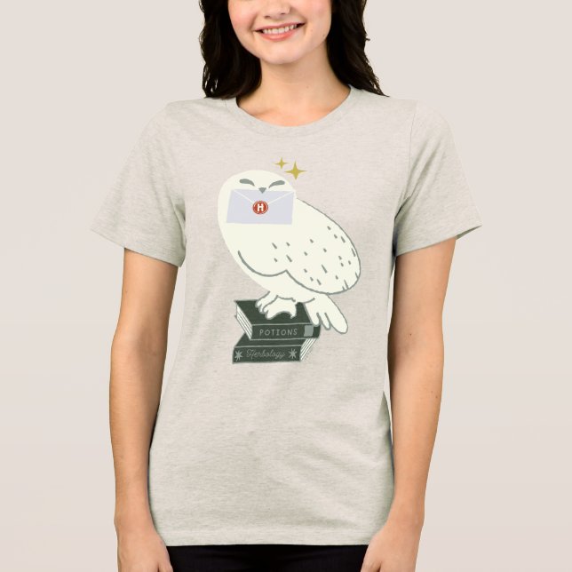 Hedwig com Desenho Caprichoso de Carta (Frente)