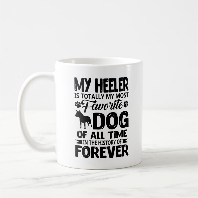 Heeler azul é minha caneca favorita do cão (Esquerda)