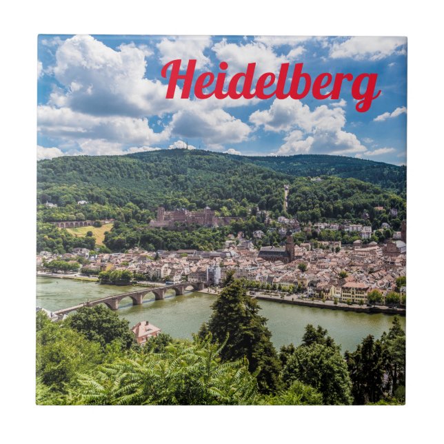 Heidelberg Neckar Panorama Alemanha (Frente)