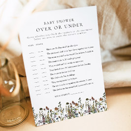 HEIDI Boho Wildflower sob ou sobre cartão de bebê