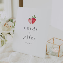 HEIDI Cartões de Chá de fraldas de Morango Rosa