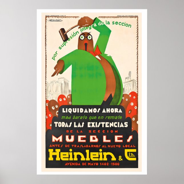 Heinlein & Cia Vintage Advertising Poster by (Frente)