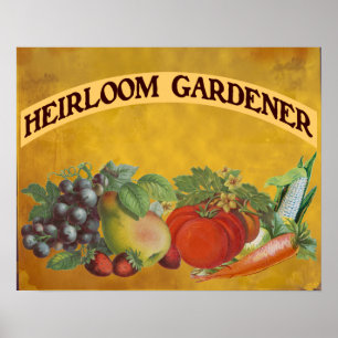Heirloom Gardener Vintage Poster