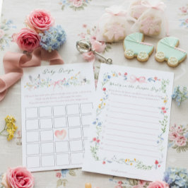 Heirloom Rose and Stork Baby Shower Games