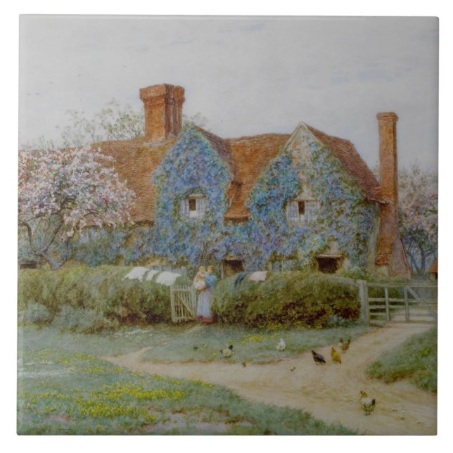 Helen Allingham Buckinghamshire House em Penn Stre (Frente)