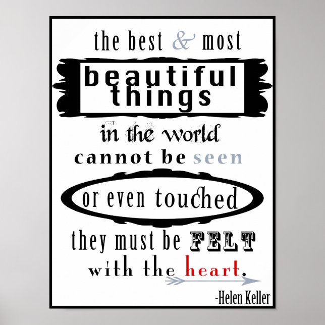 Helen Keller Quote Poster (Frente)