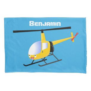 Helicóptero de animação amarelo giro