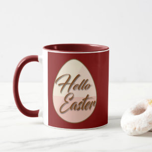 Hello Easter – Minimal Egg Design - caneca