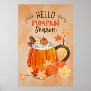 Hello Pumpkin Season Poster (Vários Tamanhos)