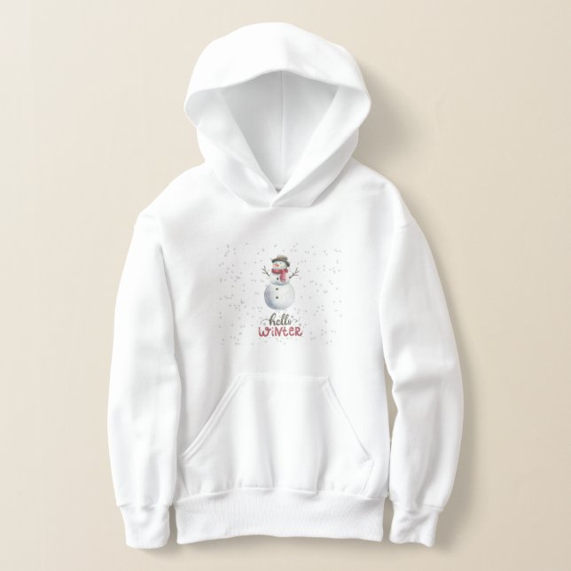 "Hello Winter" Snowman Girls sweat shirt (Postura )