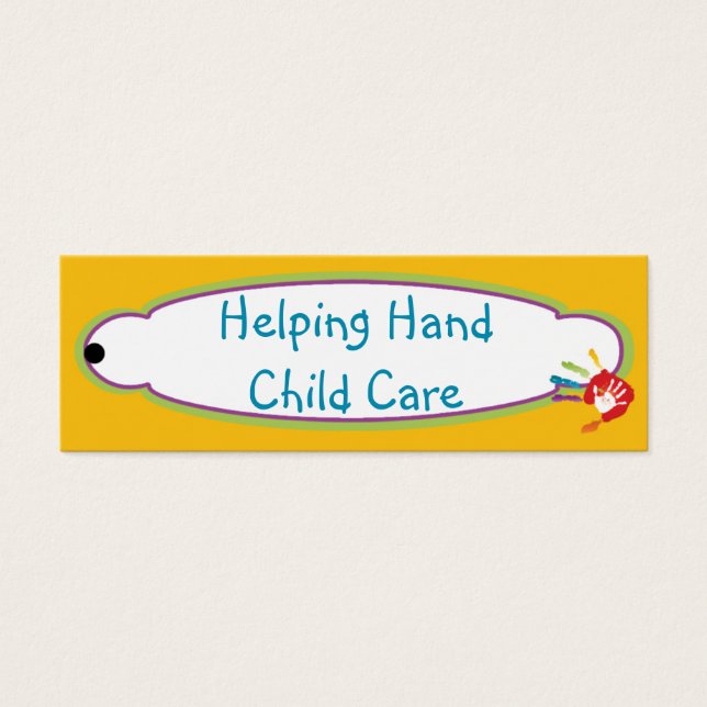 Helping Hand Child Care Hang Tag (Frente)