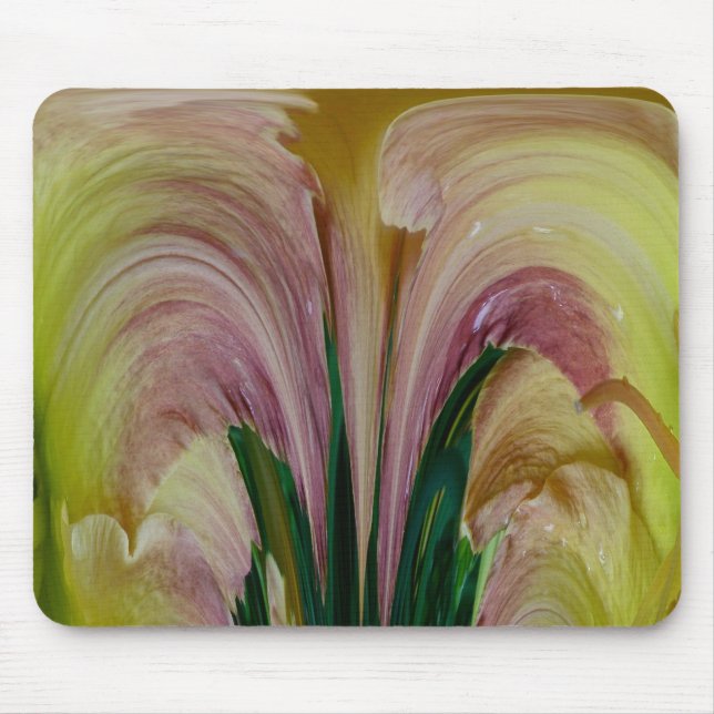 Hemerocallis Mousepad abstrato (Frente)