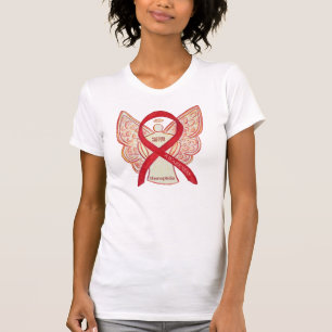 Hemofilia Vermelha Sensibilização Fita Anjo Camisa
