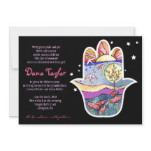 Hemsa Jewish Baby Naming Convite Hebraico