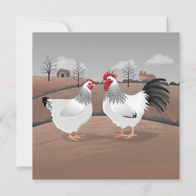 Hen & Rooster Card (Frente)
