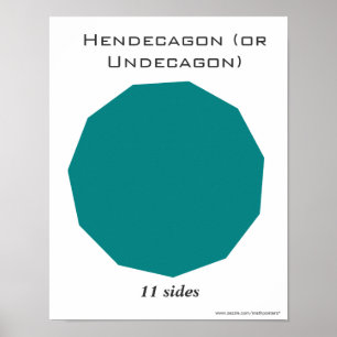 Hendecagon ou poster de Undecagon do polígono