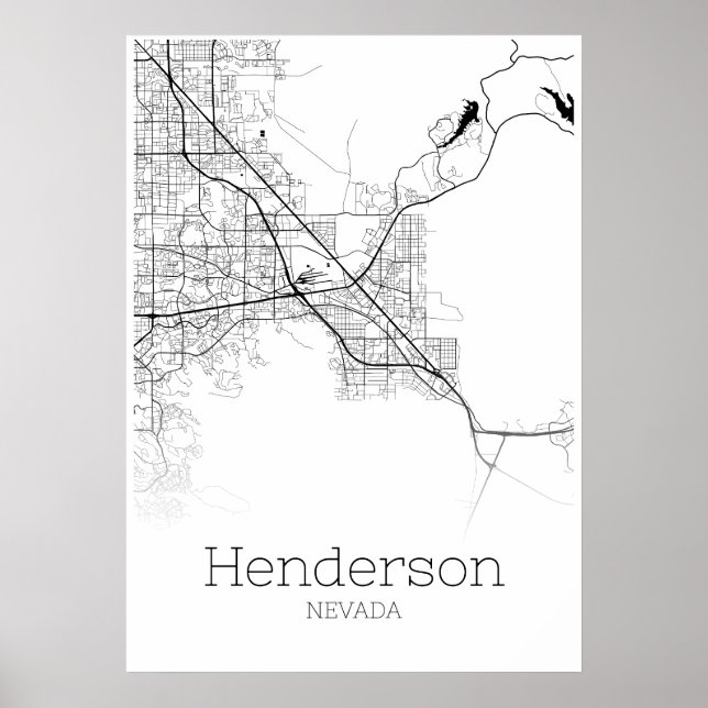 Henderson Map - Nevada - City Map Poster (Frente)