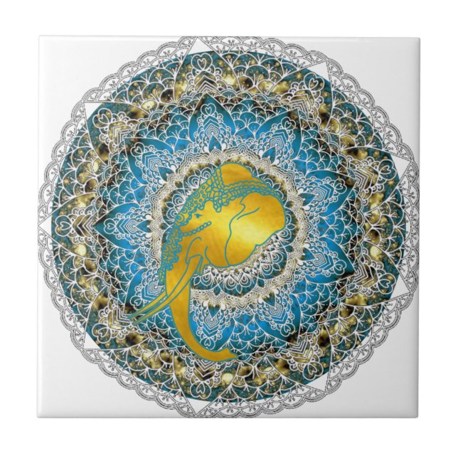 Henna Elephant Mandala Ganesha Mindful Gifts (Frente)