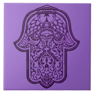 Henna Hand of Hamsa (Roxo)
