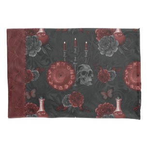 Henna Zodiac Magic   Rosas do crânio vermelho Po