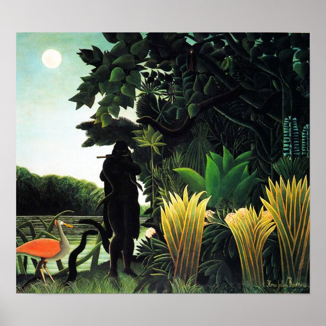 Henri Rousseau Cobra Charmer Poster (Frente)