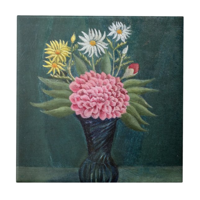 Henri Rousseau - Dália e Margaridas num Vaso (Frente)