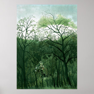 Henri Rousseau - Encontro na Poster da Floresta