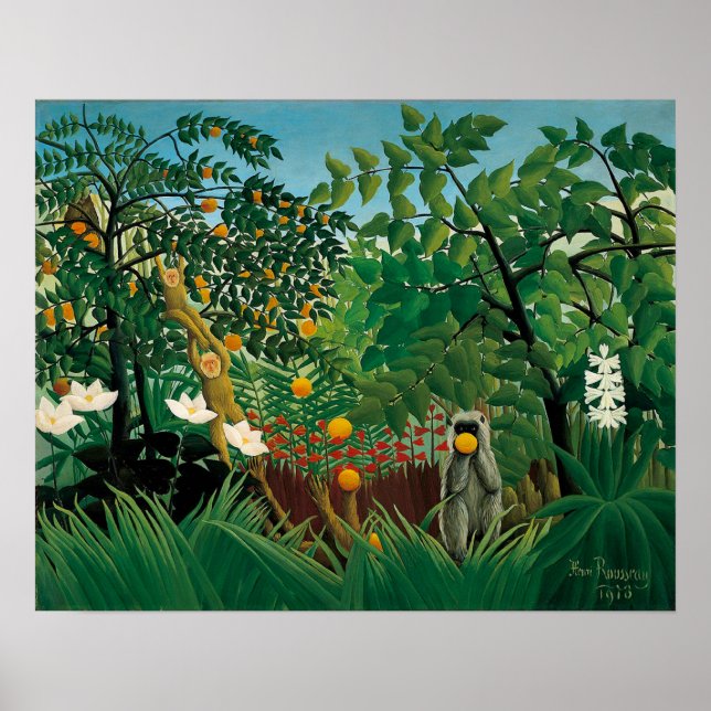 Henri Rousseau - Poster de Paisagem Exótica (Frente)