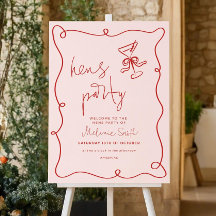 Hens Party Sign Welcome Bridal Shower Sign Printab