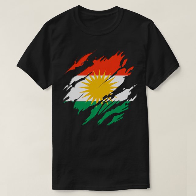 Her Biji Kurdistan Flag Kurde Pullover  (Frente do Design)