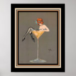 "Her Martini" 1920 Art Deco Impressão<br><div class="desc">"Her Martini",  Art Deco de 1920,  impressão por Henry Clive</div>