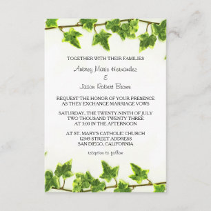 Hera verde - convite do casamento 3x5