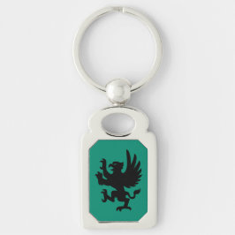 Heraldic Griffin Silhouette Chaveiro