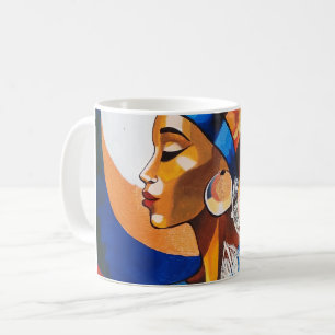 Herança Dourada: Caneca de Café Rainha Africana