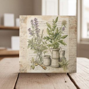 Herbáceas botânicas vindimas da lavoura-de-pergami