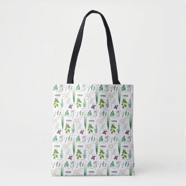 Herbáceas de Design de Tote Bag (Frente)