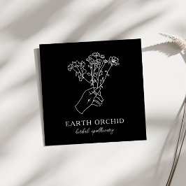 Herbal + Cartão de visita Floral de Apothecary Squ