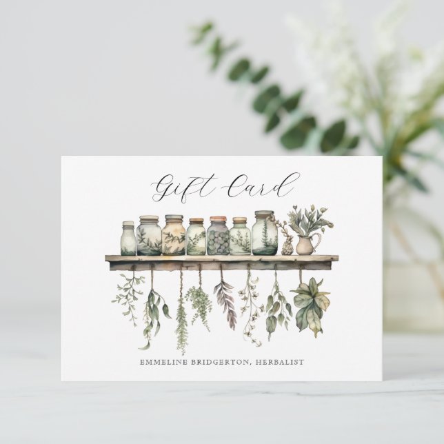 Herbalist Product Gift Certificate (Em pé/Frente)