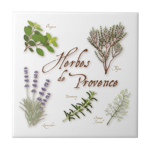 Herbes de Provence Azulejo cerâmico (Frente)