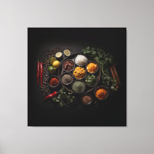 Herbos de Canvas Culinária no Fotorealismo de Bowl
