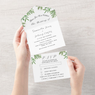 Herbos Verdes Aquarela Verde Sage Thyme Casamento