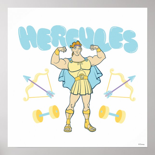 Hercules Arrows and Dumbbells Flex Poster (Frente)