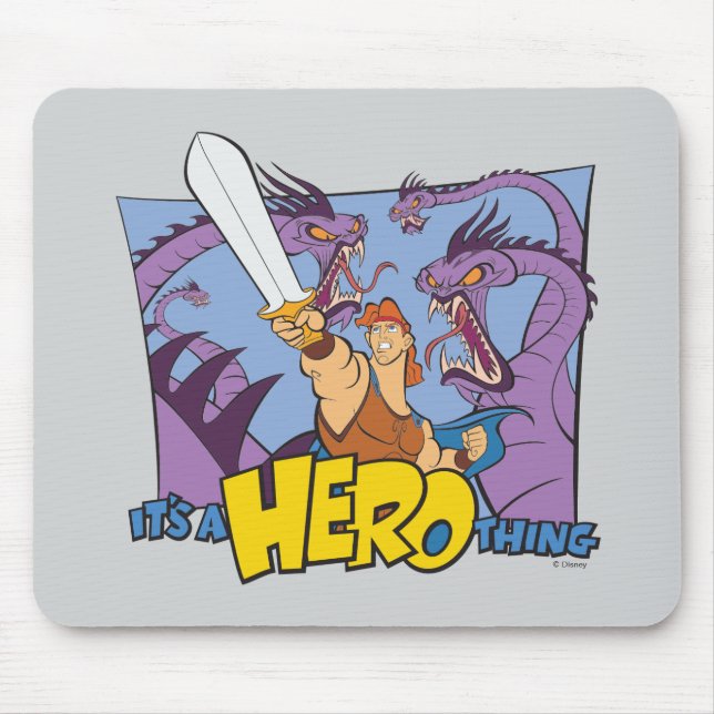 Hercules vs Hydra - It's a HERO Thing Mouse Pad (Frente)